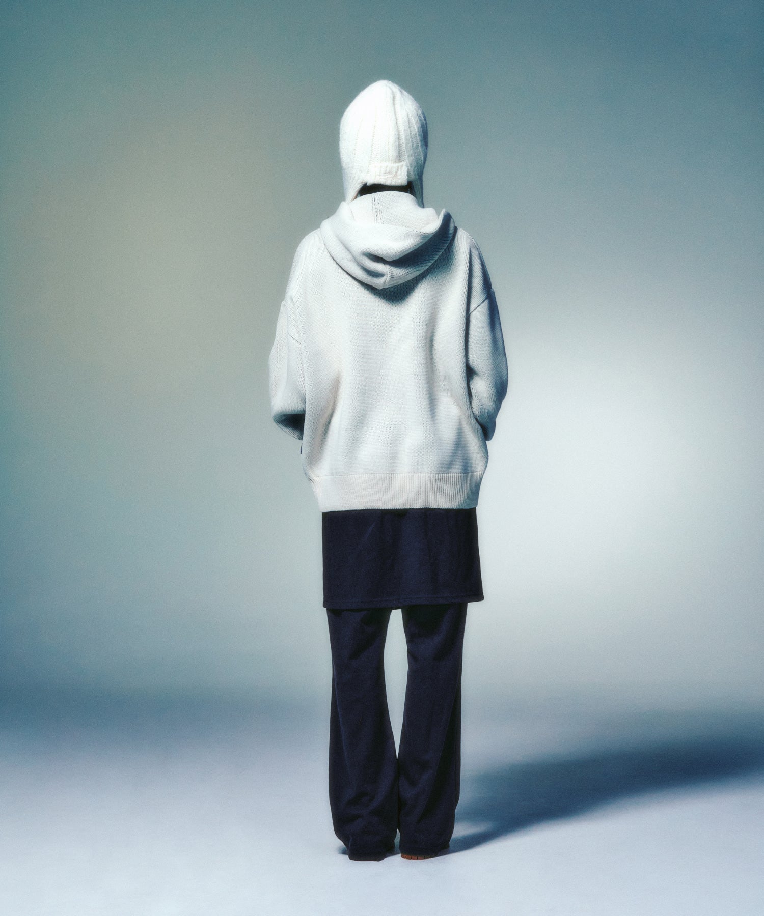 niceghostclub LOGO SWEAT LAYERED PANTS [CHARCOAL]