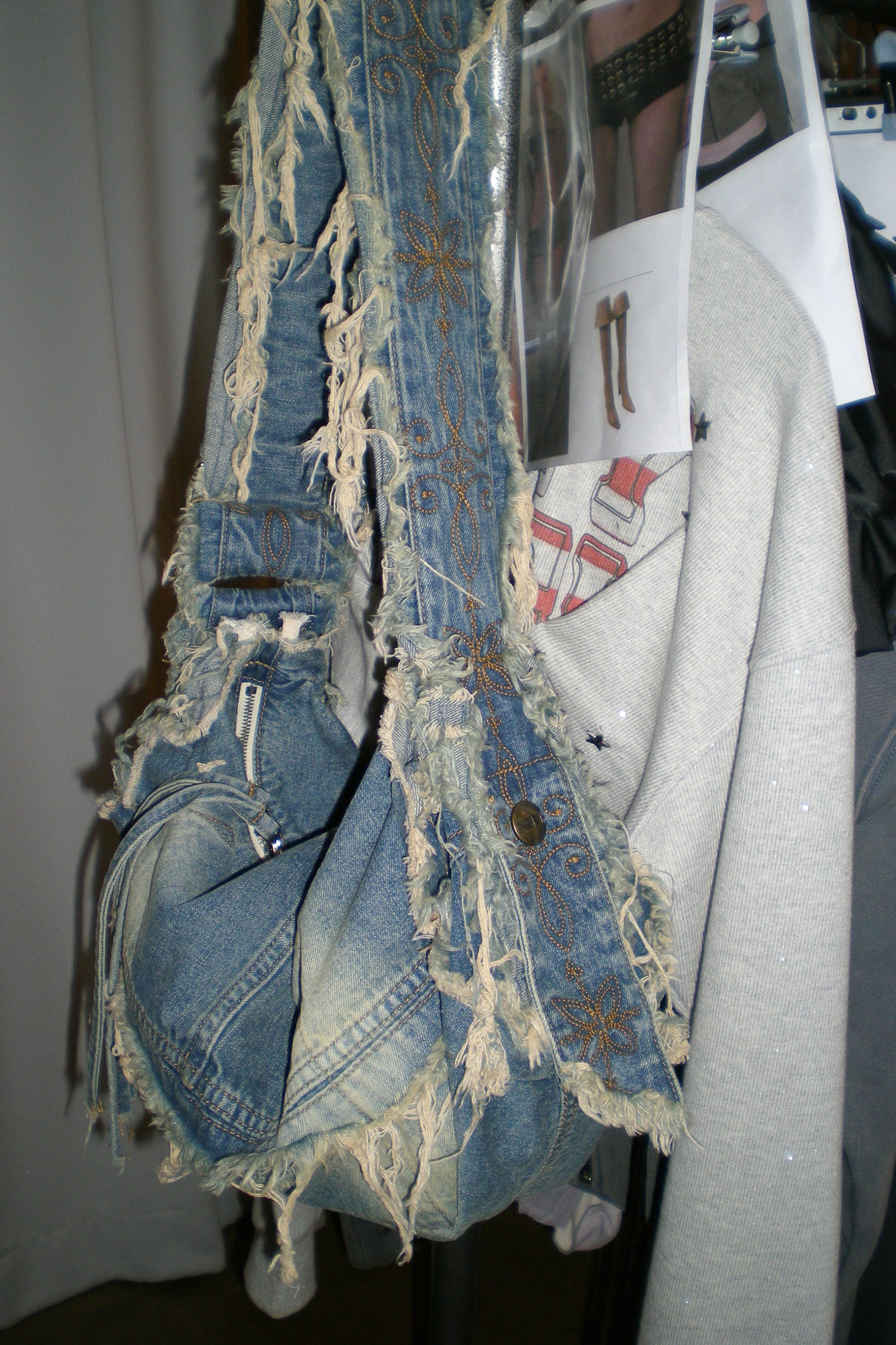 Sculptor Destroyed Denim Duffel Bag Vintage Blue