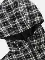 BADBLOOD Reversible Hoodie Windbreaker / Check Black
