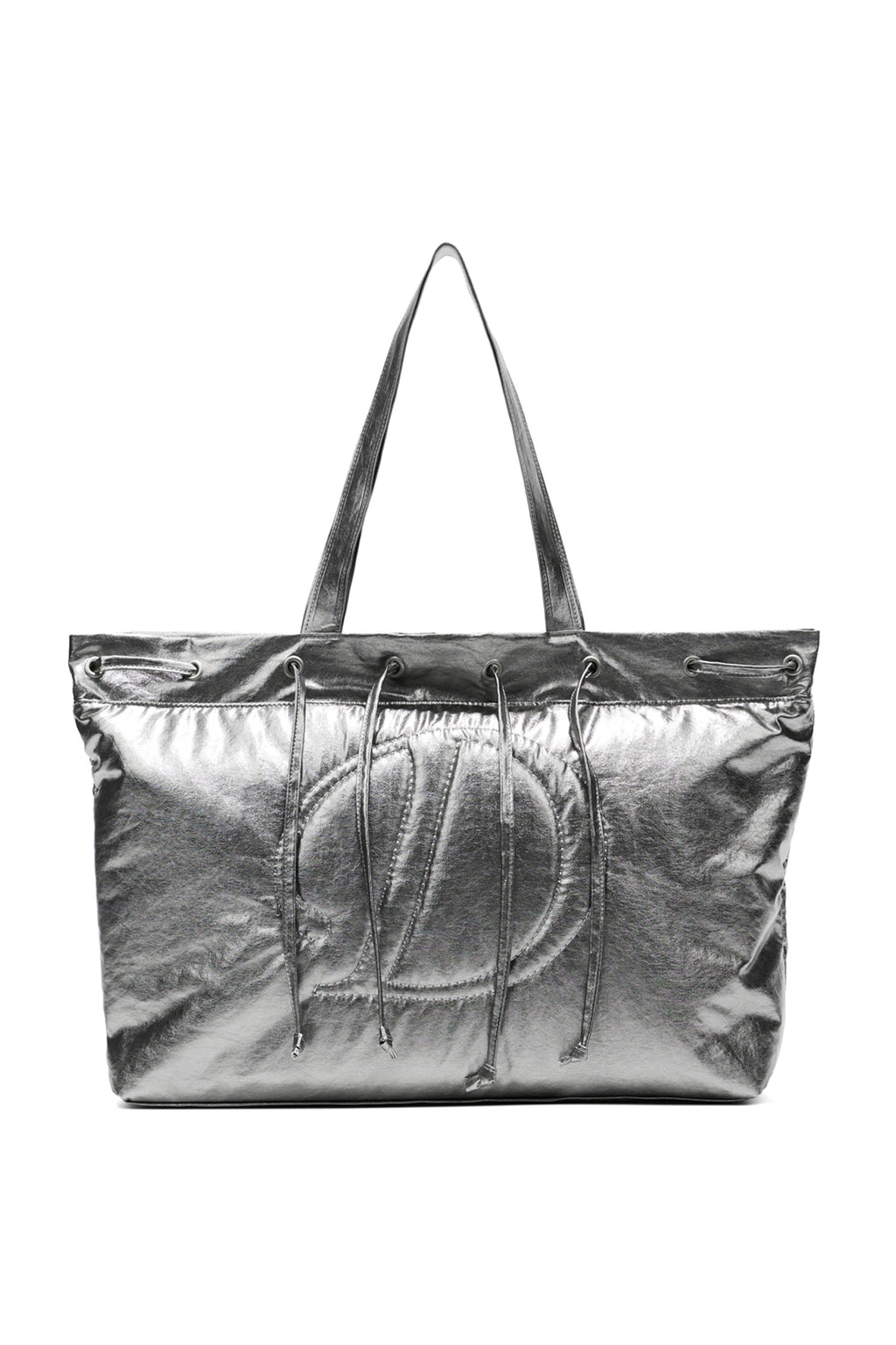 DEINET D STITCH PADDING BAG IN SILVER