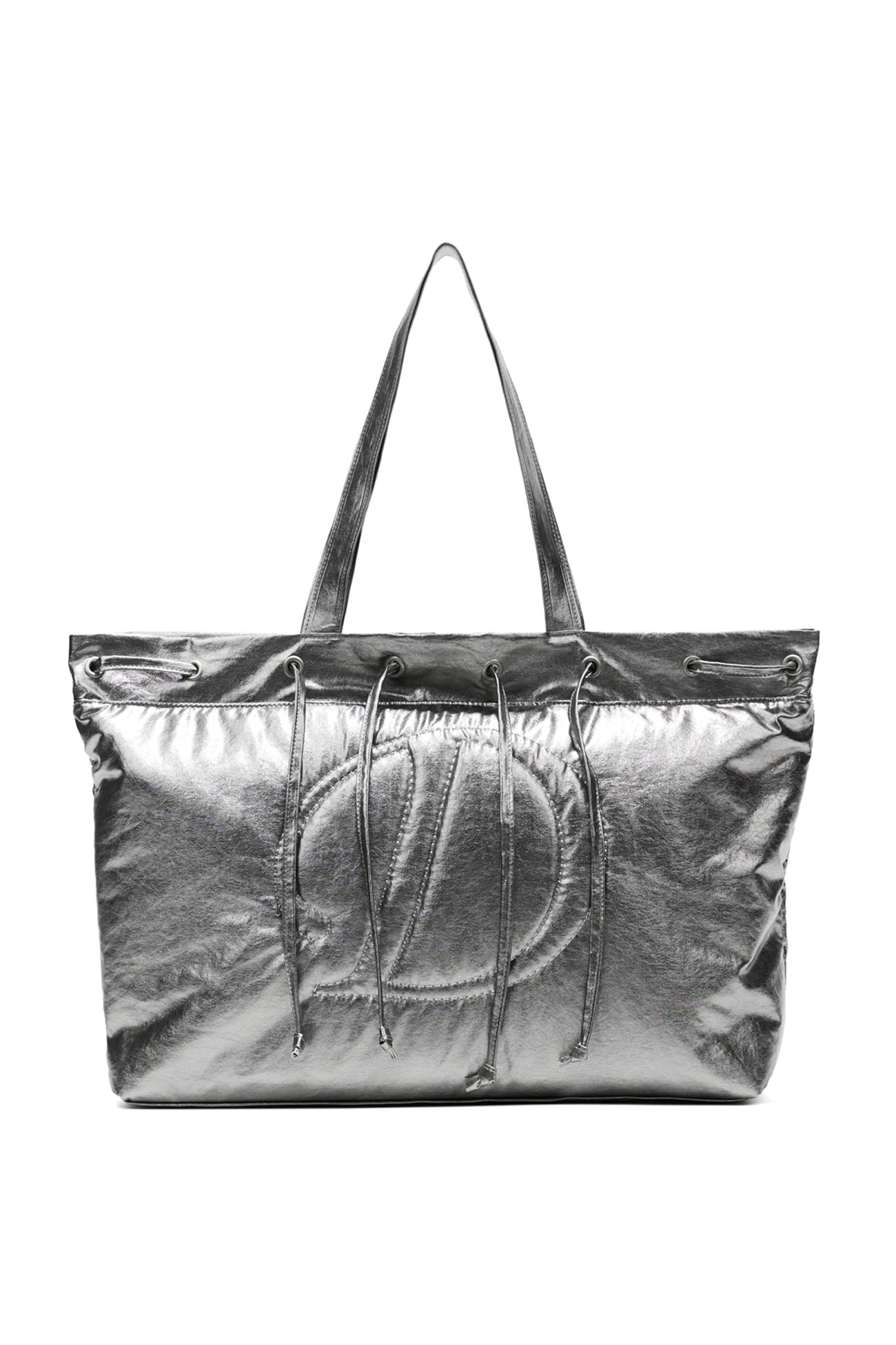 DEINET D STITCH PADDING BAG IN SILVER