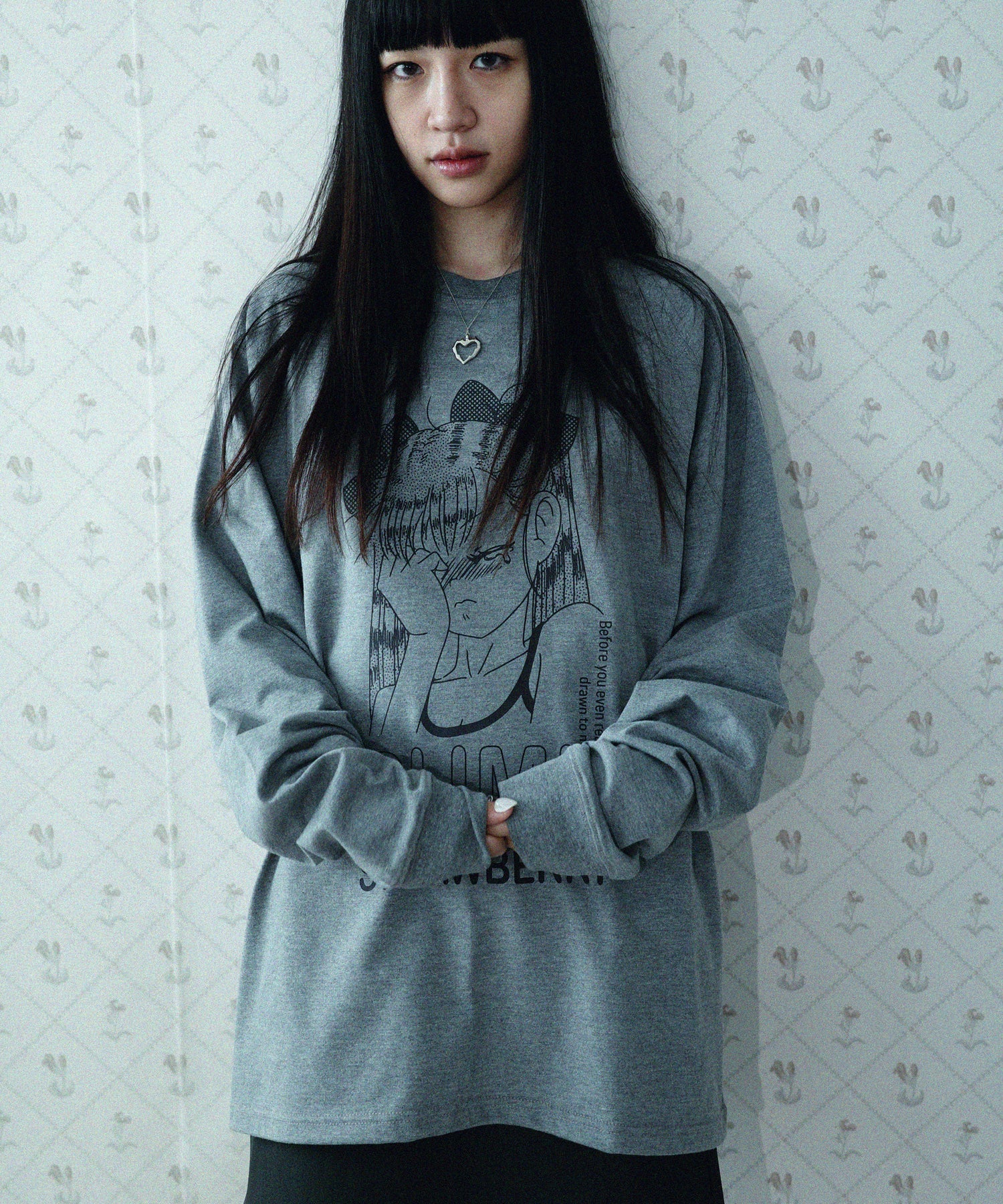 WONDERVISITOR RUMI RAGLAN LS-T / GREY