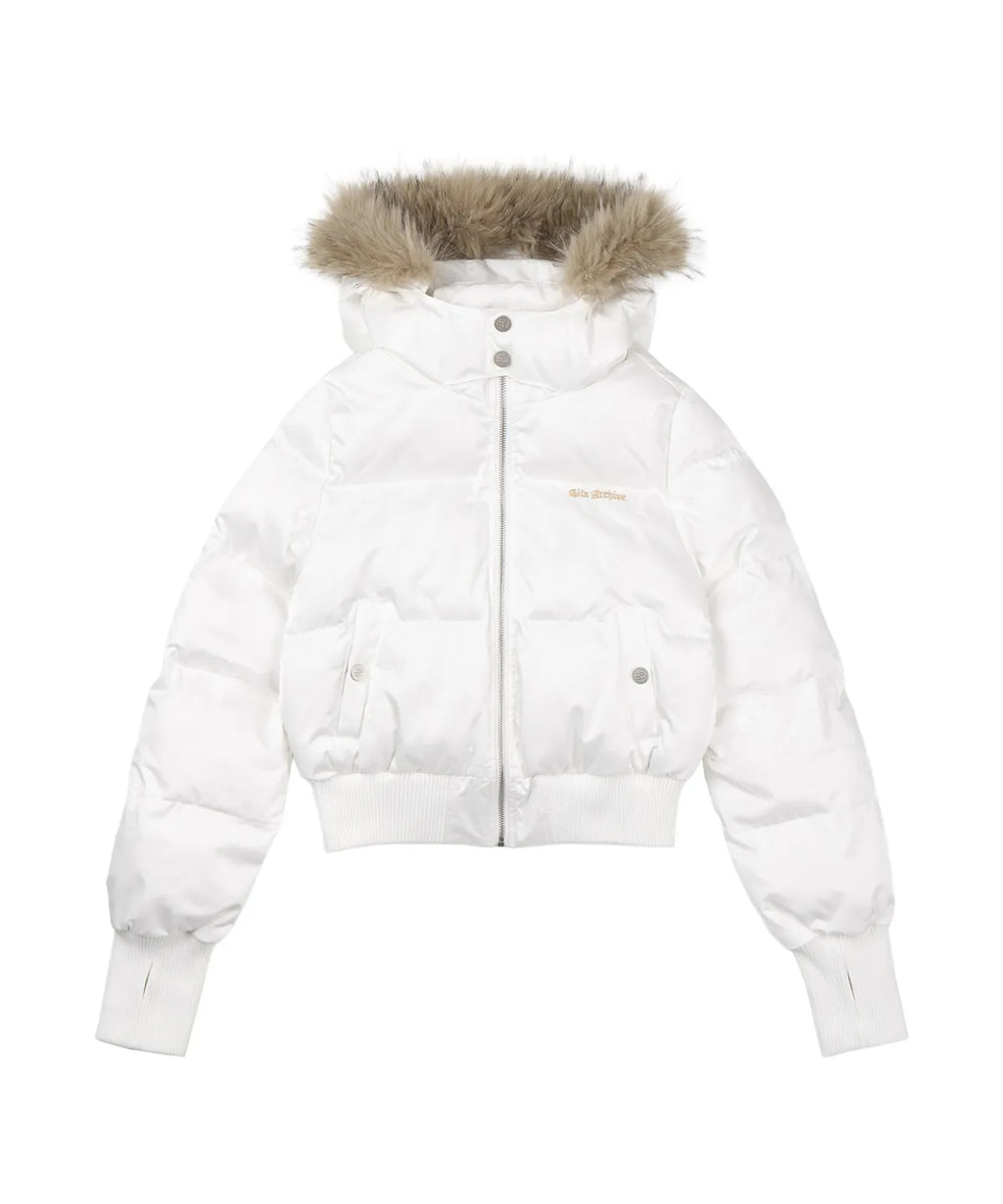 [GILA ARCHIVE] Fur Hood Light Padded Jacket - 2 Colors