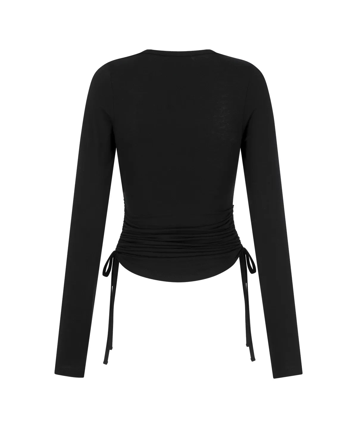 [illigo] BOW BOLERO SHIRRING TOP_BLACK