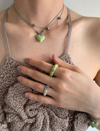 [NFF] Dot Heart Necklace-3colors