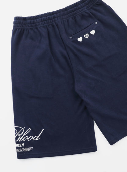 BADBLOOD Classic Logo Bermuda Pants / Navy