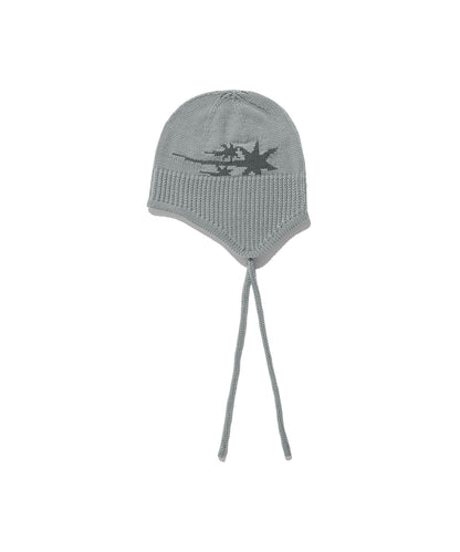 niceghostclub 
3STARS LOGO EARCAP BEANIE
[GREY]