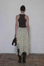 [SCULPTOR] Maria Tear Drop Tank Top - Latte/Mocha