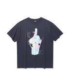 niceghostclub rainbow finger tee [2colors]