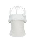 [ILLIGO] ROSE RUFFLE SLEEVELESS_4 COLORS