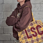 LSC Reversible Check Logo Big Eco Bag Brown