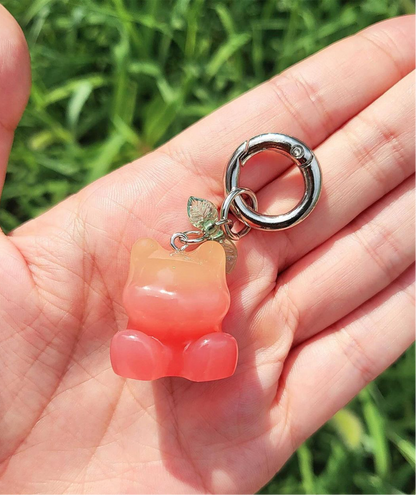 MELTING GLY PEACH BEAR Keychain🍑