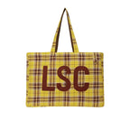 LSC Reversible Check Logo Big Eco Bag Brown