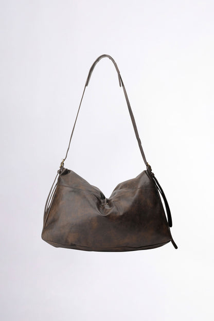 Sculptor Folded Slouchy Bag Deep Brown