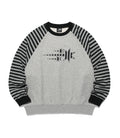 STRIPE 3STAR RAGLAN SWEATSHIRTS [GREY]