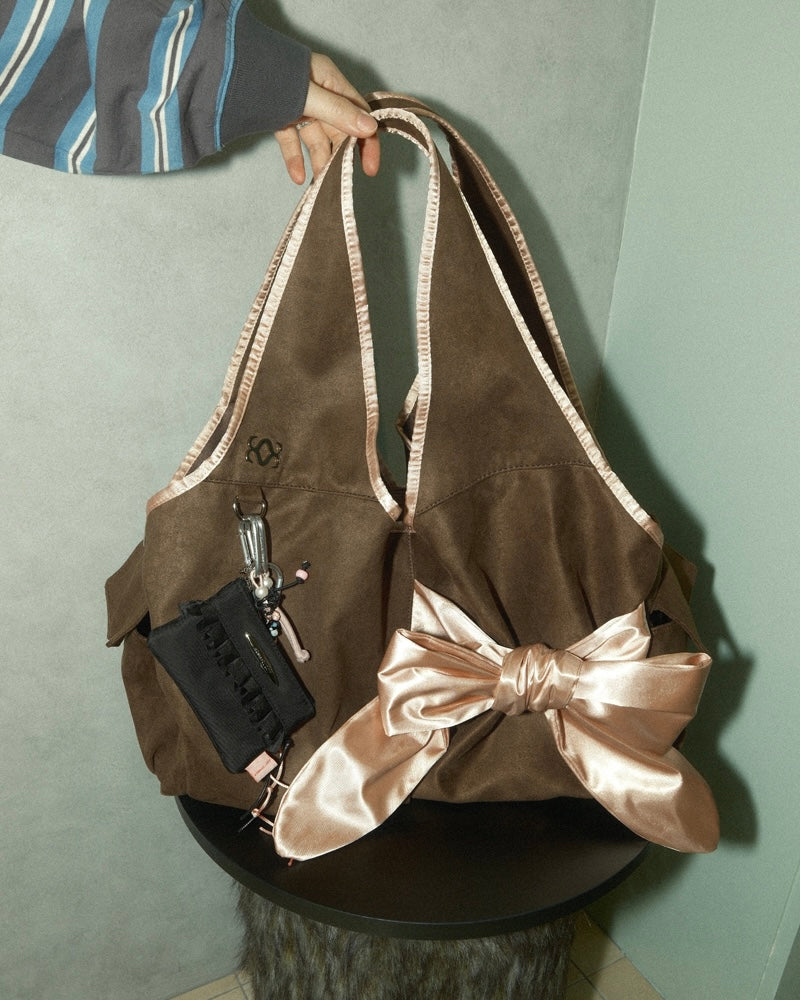 siweol Bow Shoulder Bag - taupe (winter mute ver.)