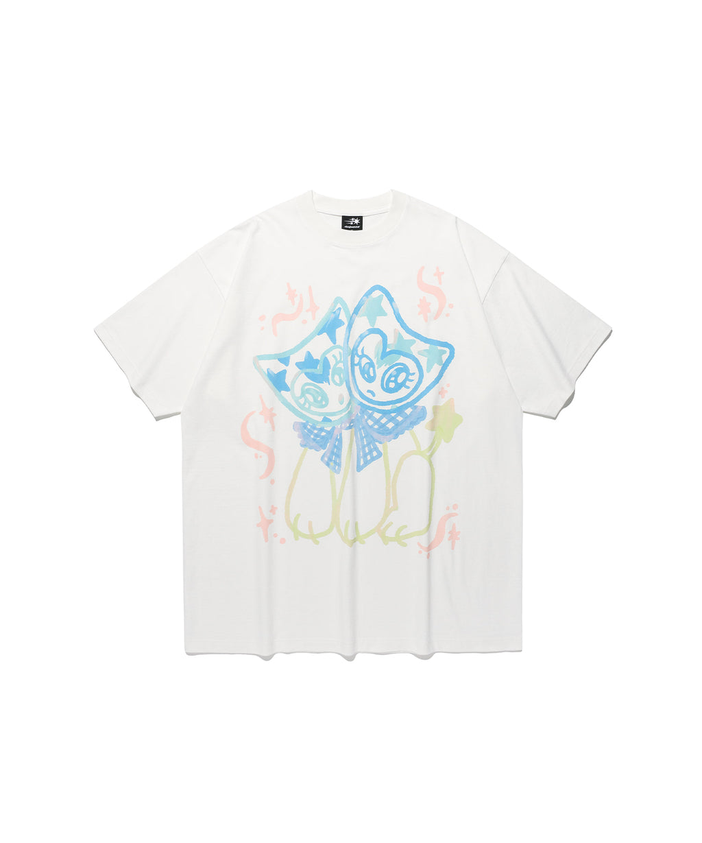 niceghostclub watercolor dolls big big tee [white]