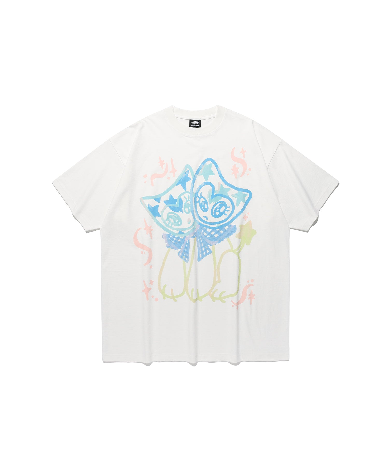niceghostclub watercolor dolls big big tee [white]