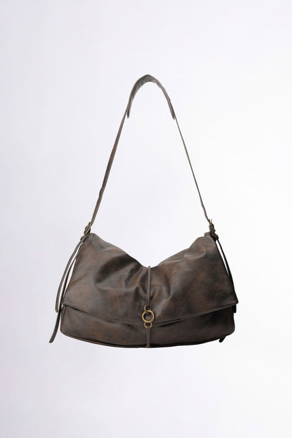 Sculptor Folded Slouchy Bag Deep Brown