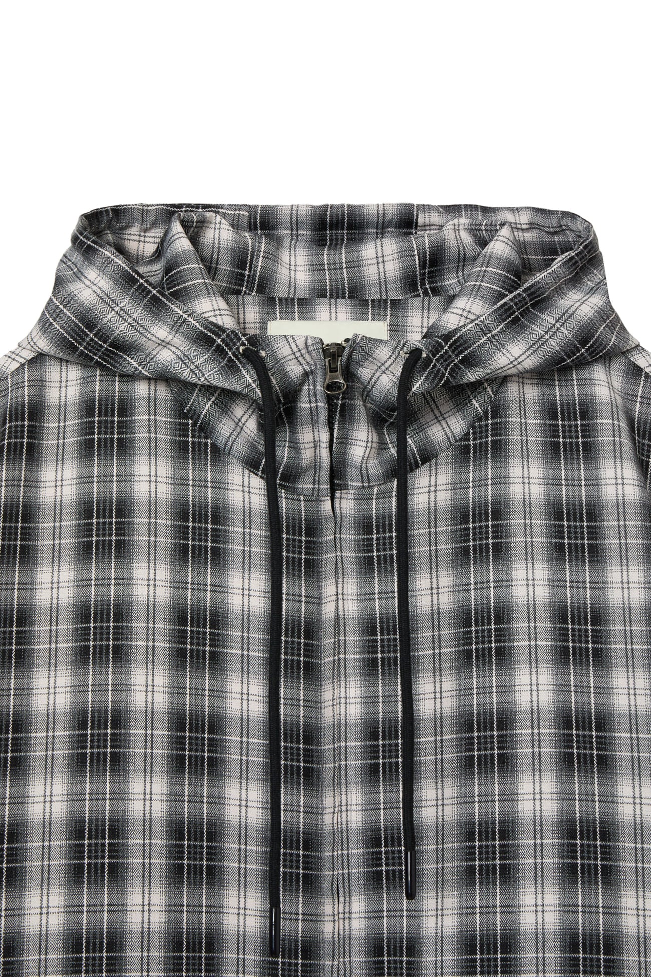 DEINET CHECK BOMBER JACKET IN BLACK