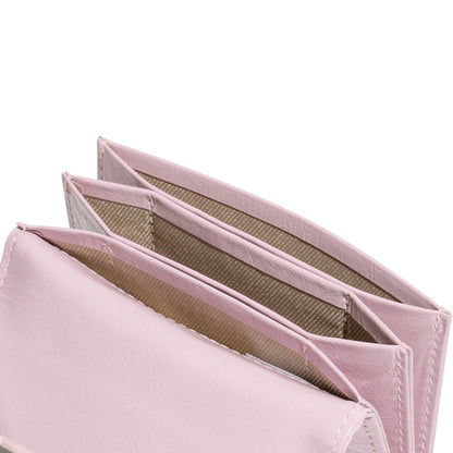 fennec Crinkle Triangle Accordion Pocket / light pink