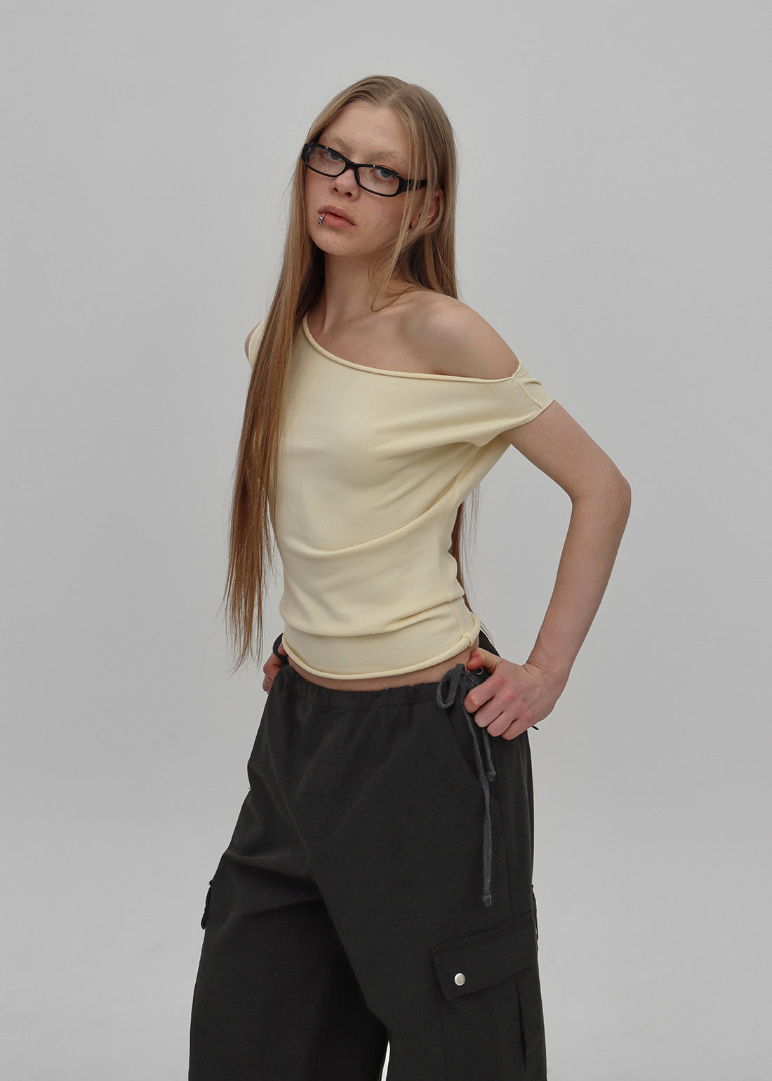 [韓國製造🇰🇷] BLACKUP Draped String Cargo Pants / 2colors