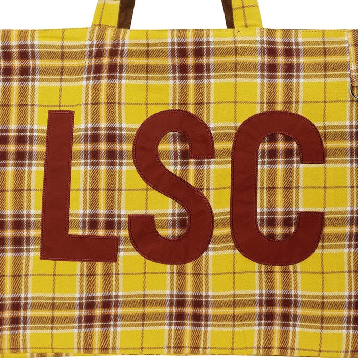 LSC Reversible Check Logo Big Eco Bag Brown
