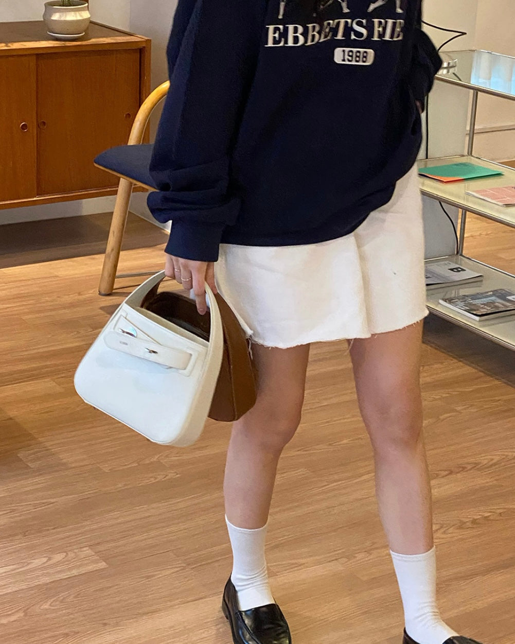 [100%牛皮] THE OFTN TILT / CREAM IVORY S