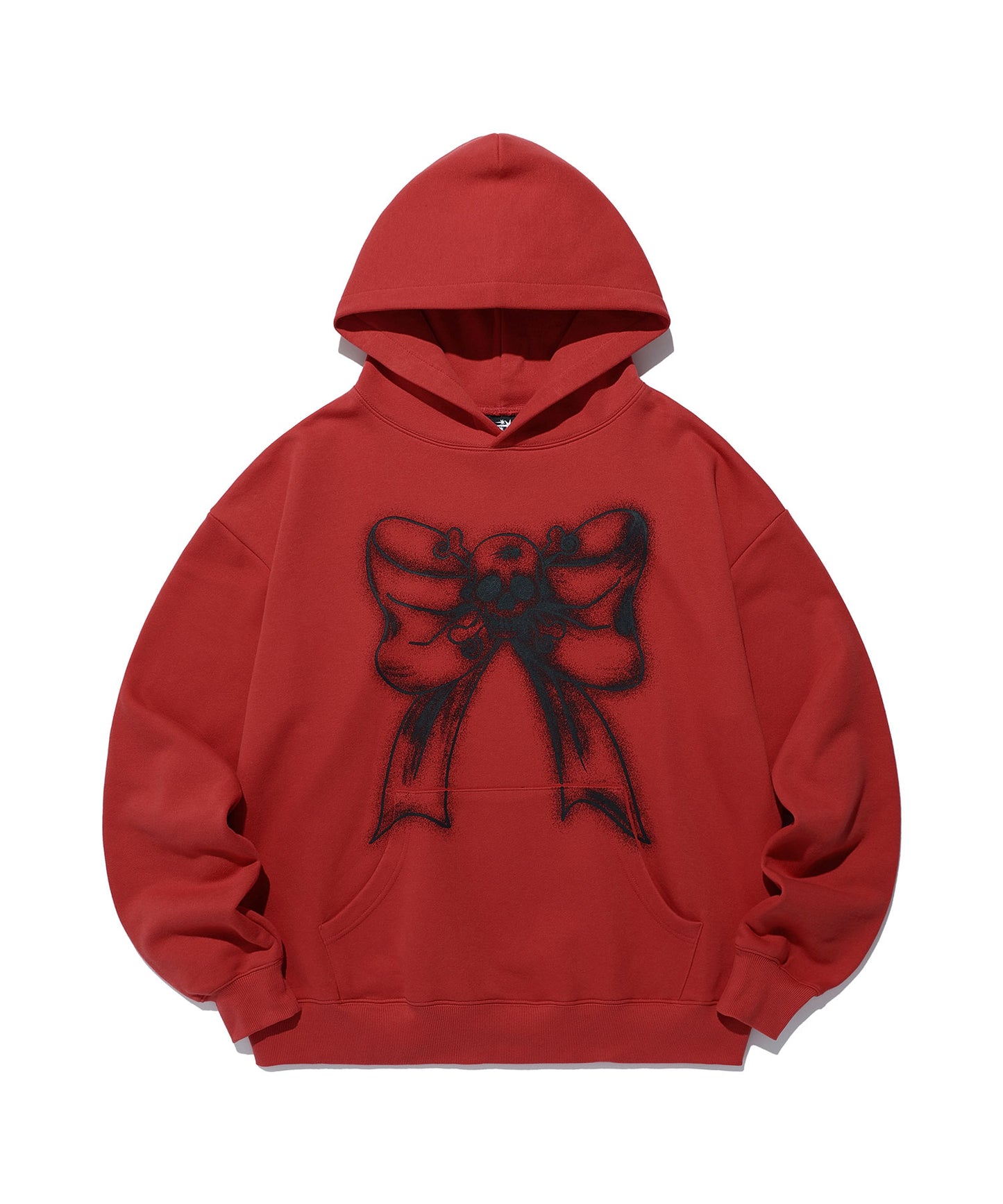 niceghostclub SKULL RIBBON HOODIE [RED]