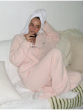 Sweet Dream Fluffy Cardigan Pants Set (Baby Pink)