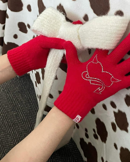 PINKCOWBAKERY Angel & Devil Gloves / Red