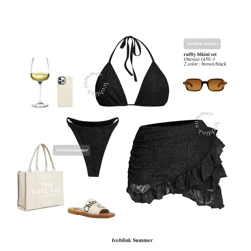 iceblink Ruffty Bikini Set / 2colors
