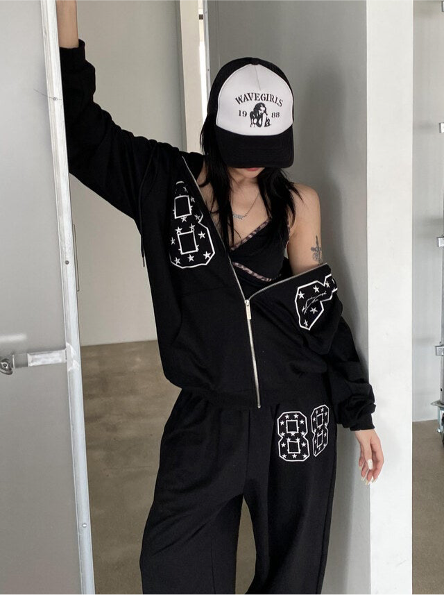 [kr] 88 Star Hooded Zip-up & Pants