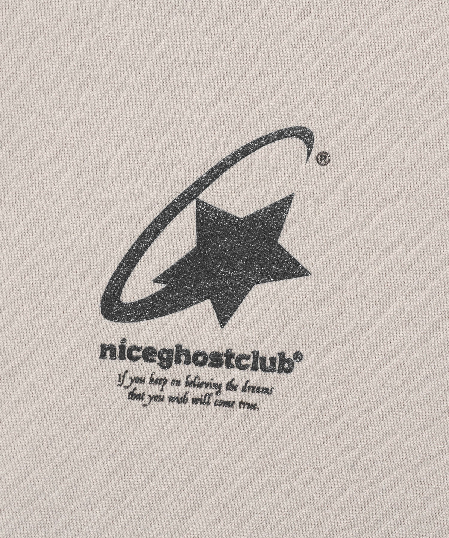 niceghostclub SHOOTING STAR LOGO HOODIE [BEIGE]