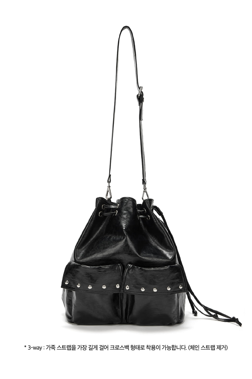 DEINET 5-WAY STUD POCKET MULTI BAG IN BLACK