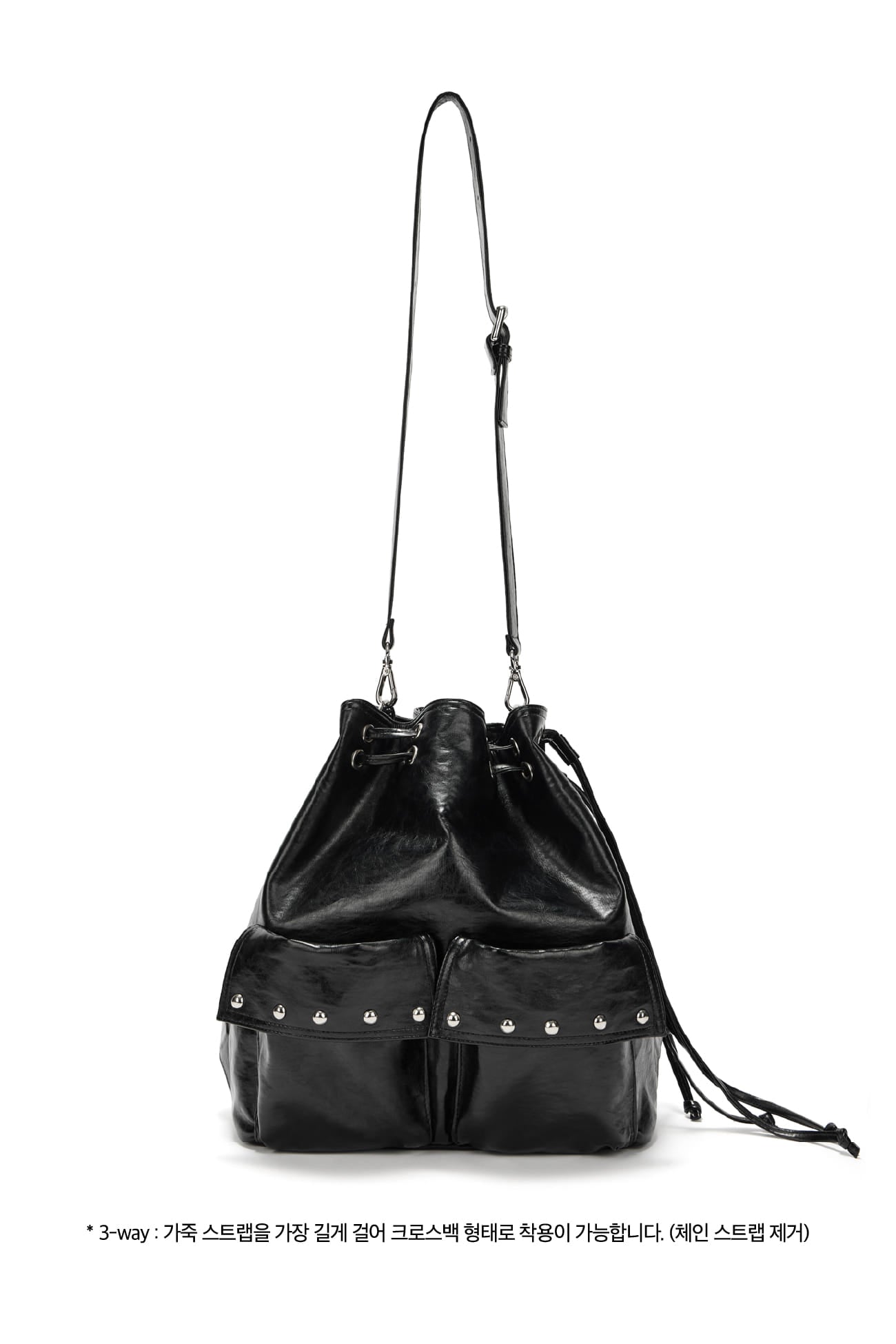 DEINET 5-WAY STUD POCKET MULTI BAG IN BLACK