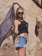[asif calie] CORSAGE LACE SLEEVELESS BLOUSE BLACK
