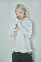hugyourskin Flower button pola top (White)