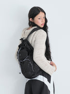 AIRY POCKET BACKPACK - DOT BLACK