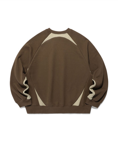 niceghostclub SPORTY LINE SWEATSHIRTS [BROWN]