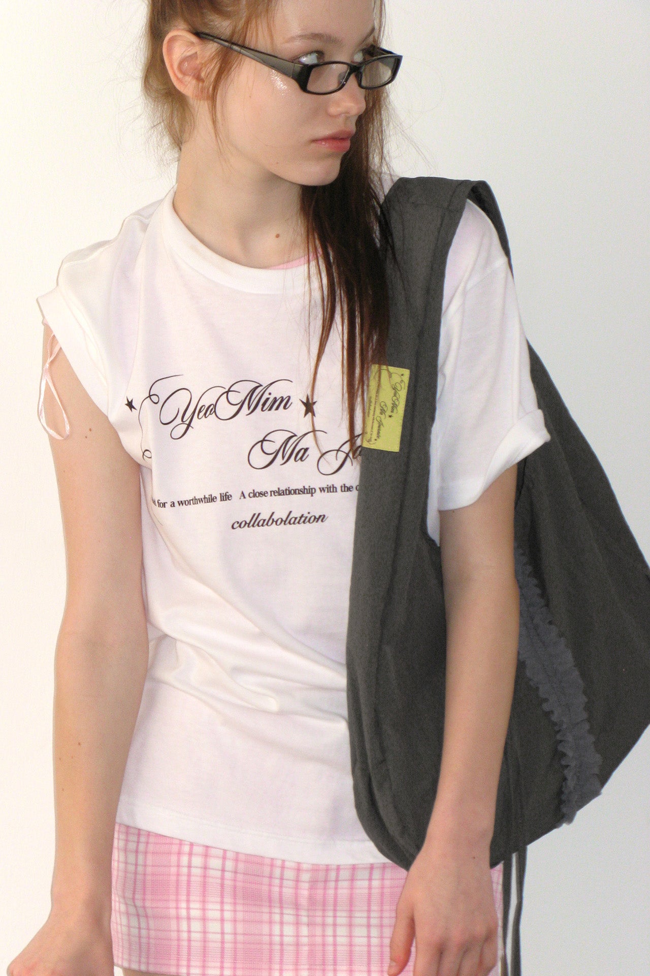 Yeomim frill hobo bag / charcoal