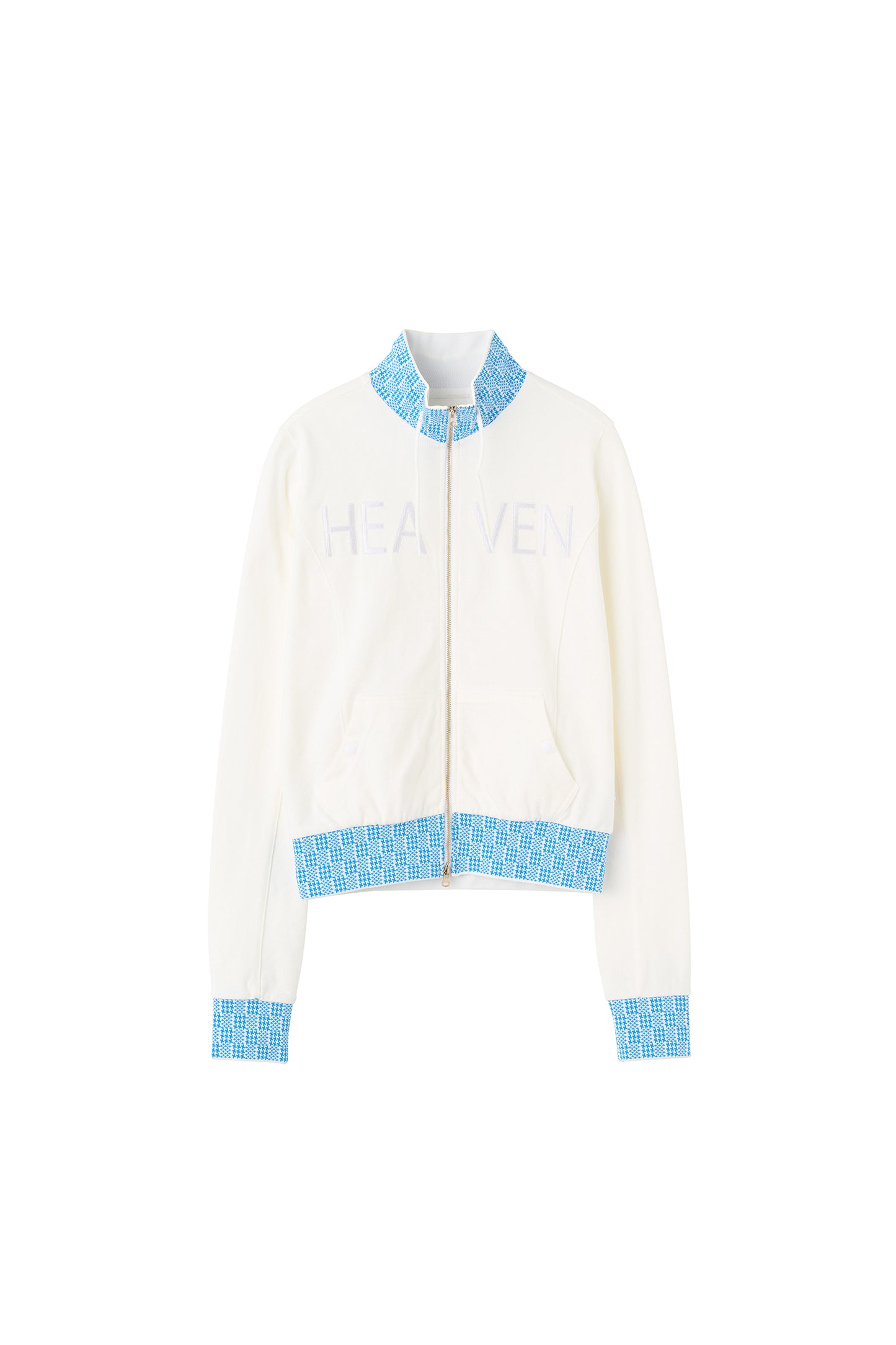 Sculptor Heavenly Gingham Track Jacket White