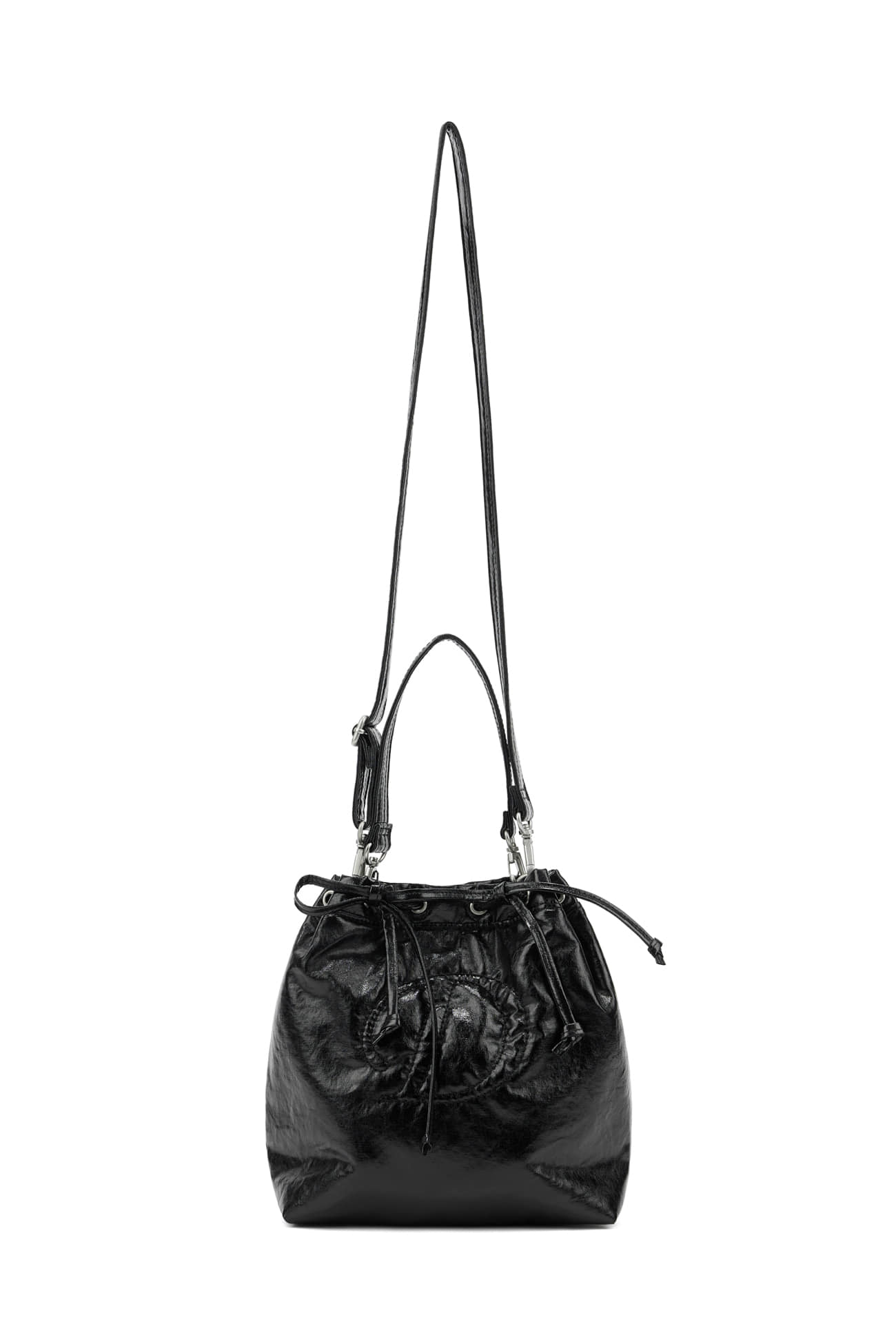 DEINET D STITCH PADDING MINI BAG IN BLACK