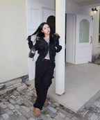 NASTY FANCY RUTHLESS FUR HOODED ZIP-UP (BLACK)