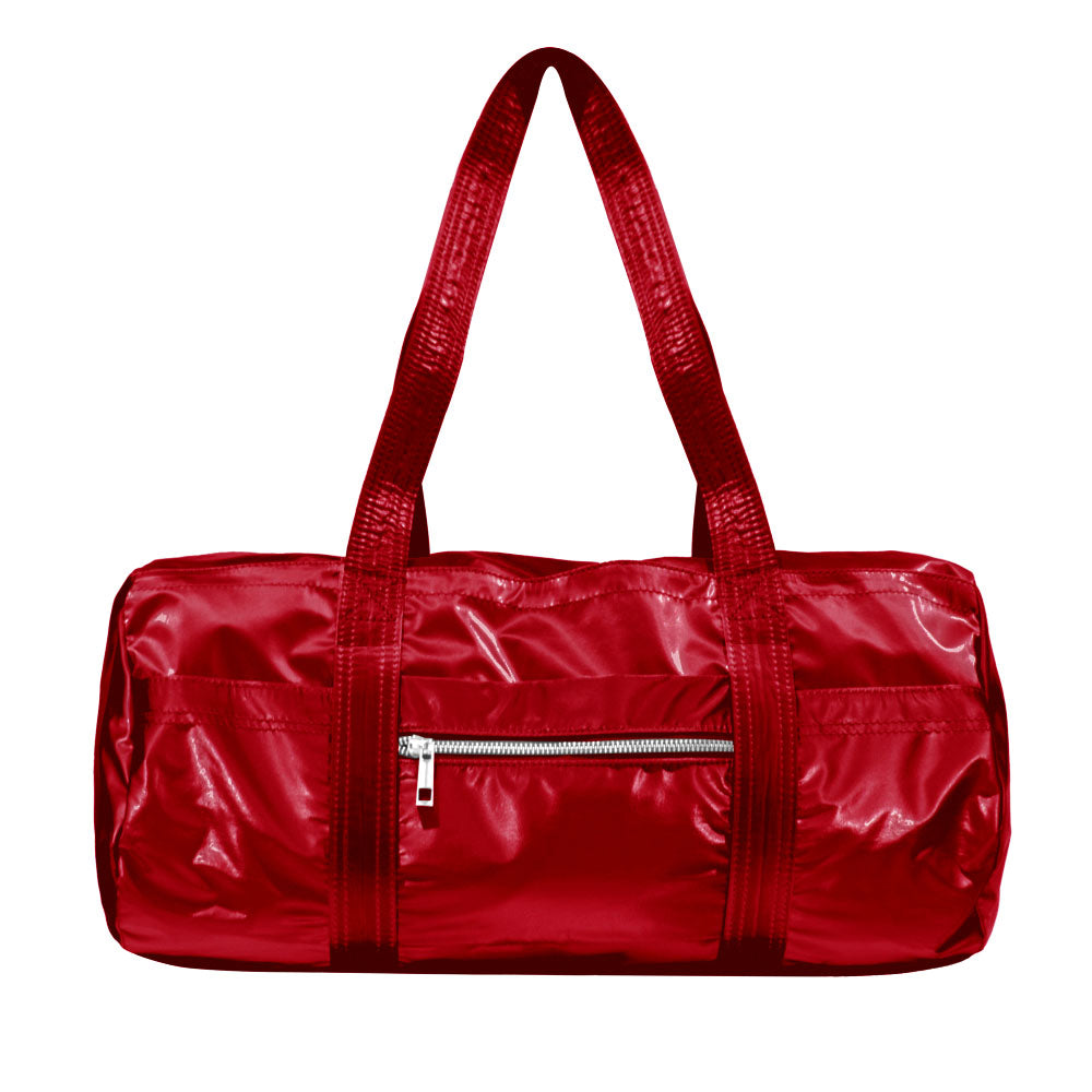 BLACKPURPLE NIKI Glossy Duffel Bag / Red
