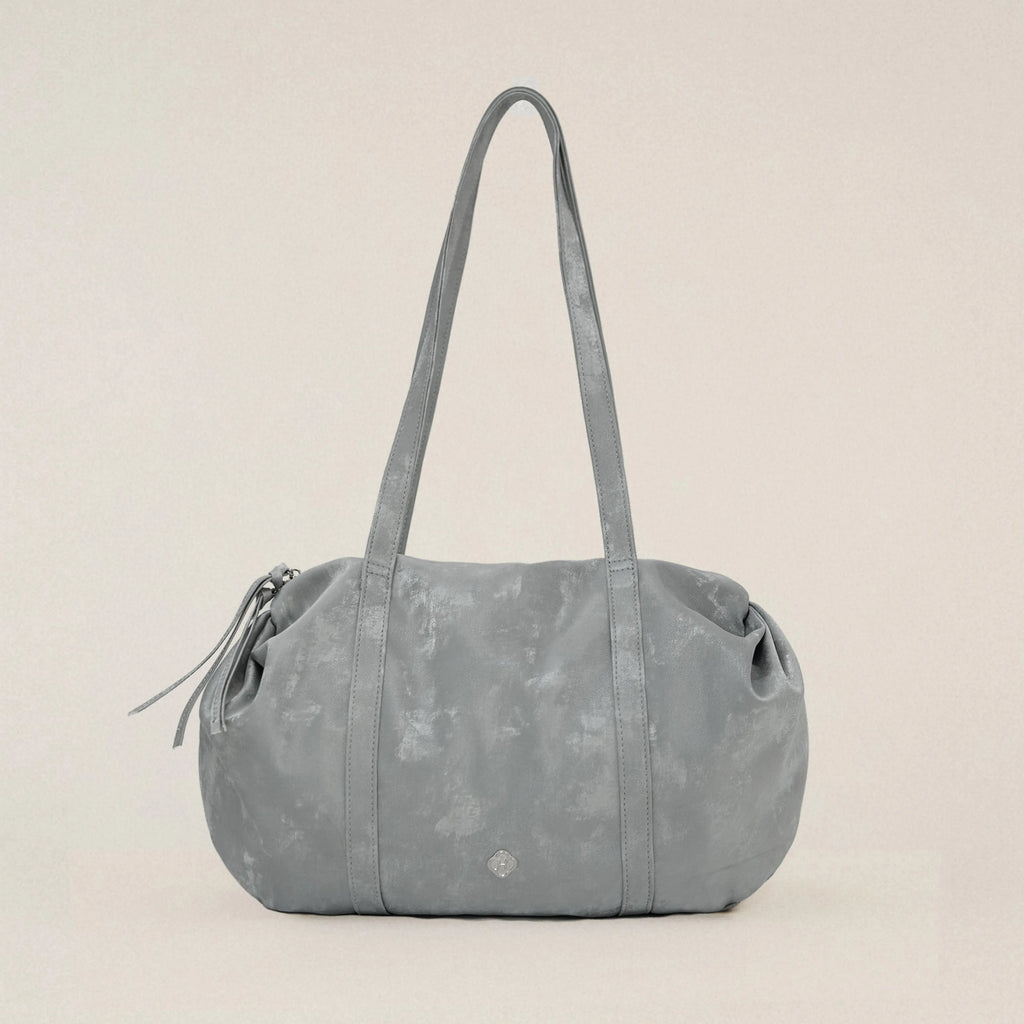 Heeari Aurora Shirring Duffel Bag - Glossy Grey