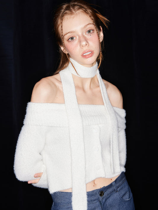 LUVISTRUE NM OFFSHOULDER KNIT / IVORY