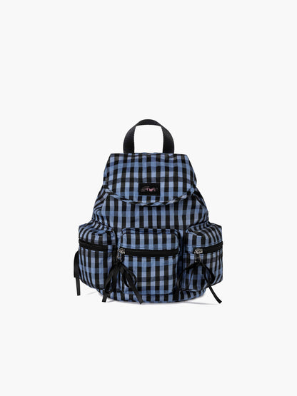 fennec Berry Pocket Backpack / check blue