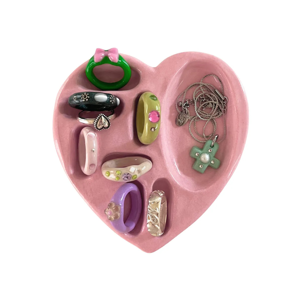 [NFF開團價💓 2.27截單] Ceramic Heart Mix Holder-powder pink