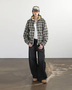 BADBLOOD Reversible Hoodie Windbreaker / Check Yellow